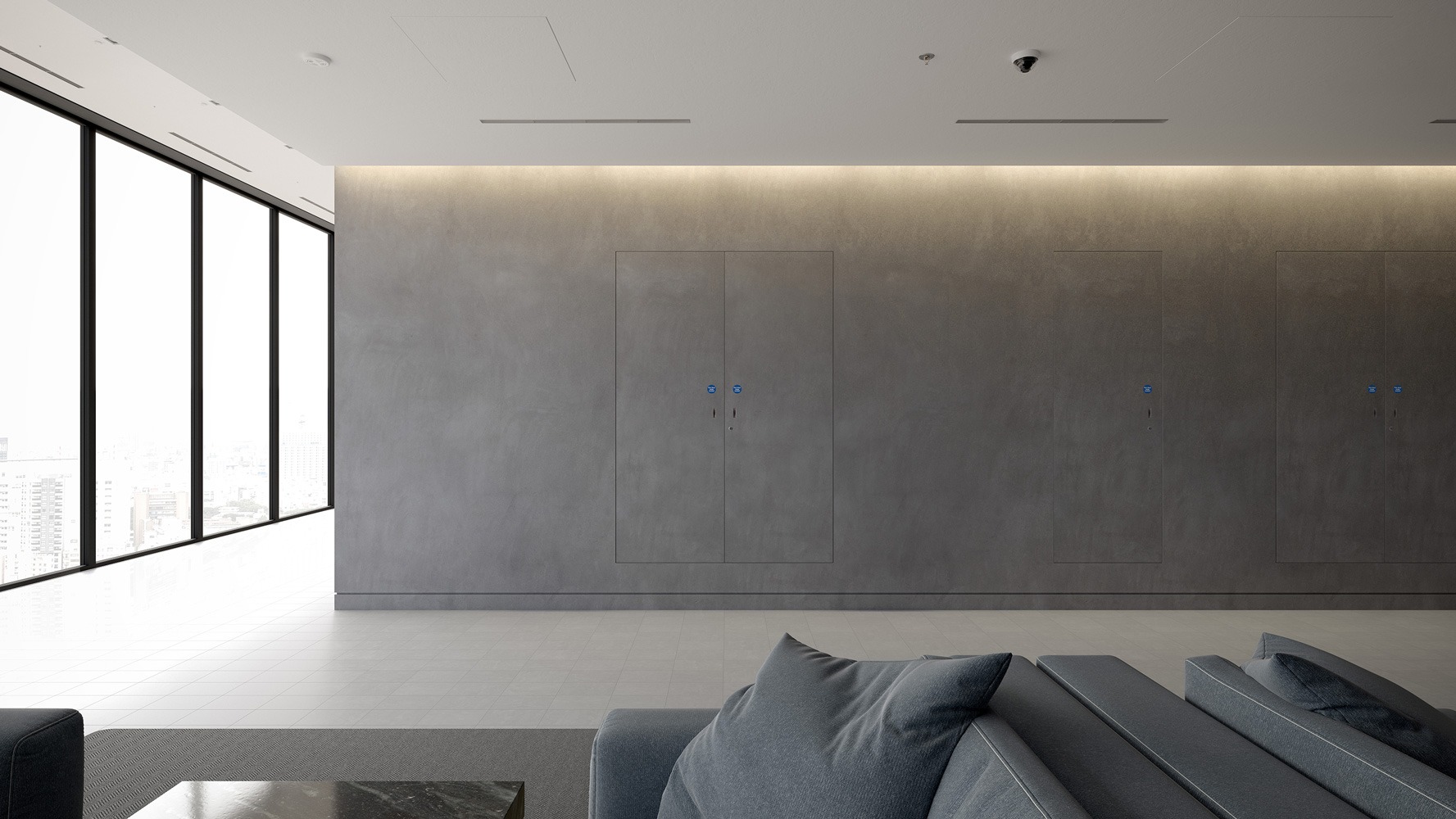 Hidden access panel in apartment