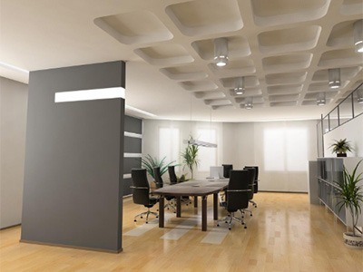 The Original INVI Cap Grey Feature Wall Office Space 400x300